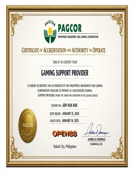 Giấy phép chứng nhận Pagcor Footer